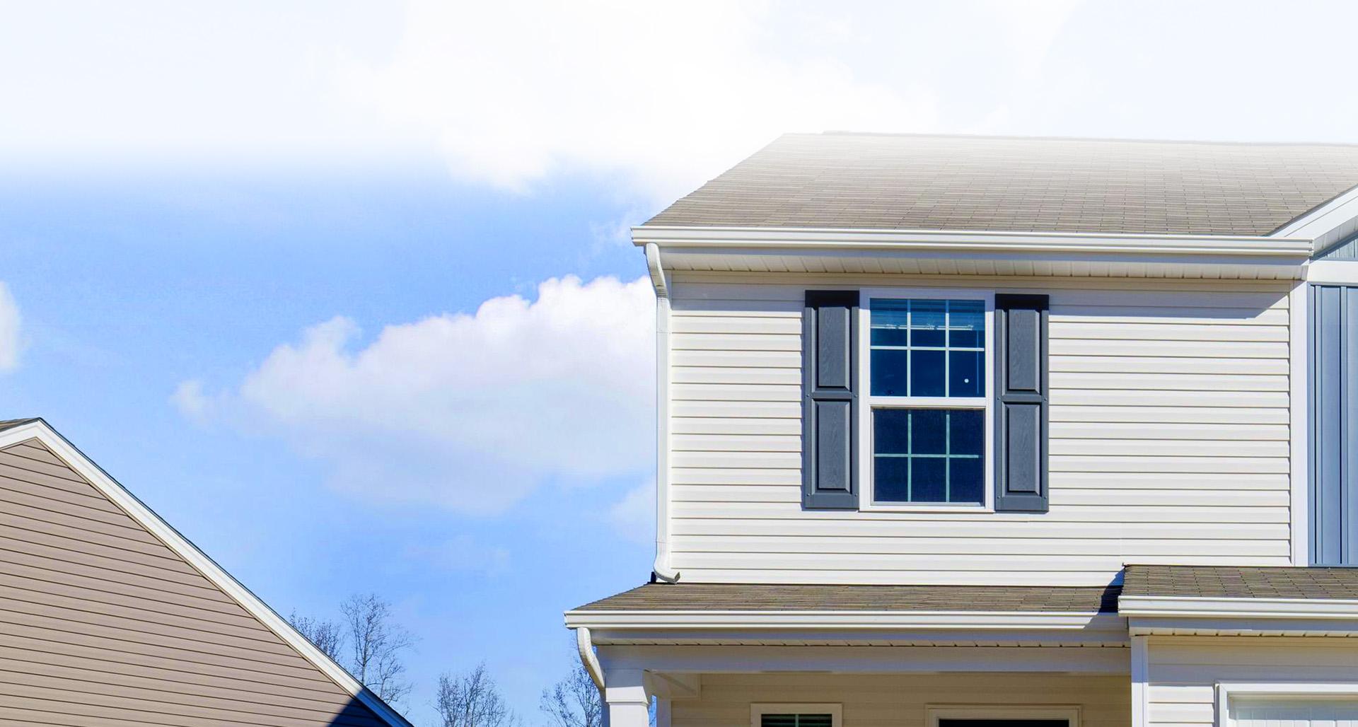 windows and roofline of a home